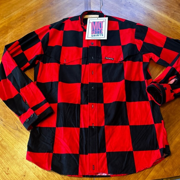 Mo Betta Western Checkerboard Shirt Garth Brooks - Picture 1 of 4